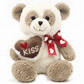 Valentine 9" Stuffed Panda Plush Toy with Red Ribbon - Walmart.com