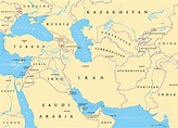 Southwest Asia political map | World Map With Countries
