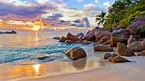 Sunrise at Seychelle Islands - backiee