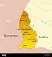 Vector color map of Liechtenstein country Stock Photo - Alamy