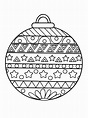 Coli de colorat Mandala glob de Crăciun | Plansededesenat.ro