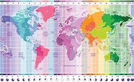 World Map Of Time Zones Printable