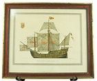 Santa Maria Anno Domini Designed by H. A. Muth Framed Ship Art Print | eBay