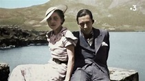 Albert Camus with Simone Hié - Restored and Colorized