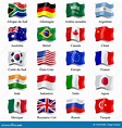 Bandeiras Dos Países G20 Subtitulados Em Francês Isoladas No Fundo ...