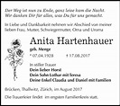 Traueranzeigen von Anita Hartenhauer | www.abschied-nehmen.de