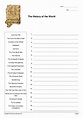 The History of the World - Sort into Order Worksheet - Quickworksheets