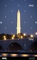 Arlington Memorial Bridge and the Lincoln Memorial at night Stock Photo ...