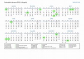 Calendário 2024 com feriados em angola | Imprimir e baixar calendário