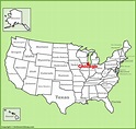 Chicago location on the U.S. Map - Ontheworldmap.com