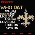 New Orleans Saints Who Dat svg, nfl svg, eps, dxf, png, digital file ...