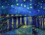 Noite Estrelada Sobre o Ródano de Vincent van Gogh | Tela para Quadro ...