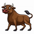 Toro de dibujos animados aislado sobre f... | Free Vector #Freepik # ...