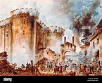 La toma de la Bastilla, la revolución francesa de 1789, pintado por ...