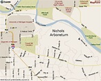 Maps of Nichols Arboretum - Ann Arbor, Michigan