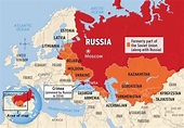 Redrawing Russia's borders post-Soviet Union collapse in 1991 ...