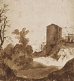 Bartholomeus Breenbergh (Deventer 1598-1657 Amsterdam) , A tower in a ...