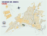 Arica: Plano y Mapa de la Ciudad de Arica, Primera Región