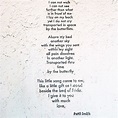 Noguchi's Butterflies by Patti Smith, a poem painted on th… | Flickr
