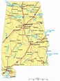 Large detailed highways map of Alabama with major cities | Alabama ...