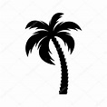 Black vector single palm tree icon Stock Vector by ©blumer-1979 127988364