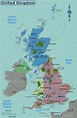 Landkarte England (Regionen Vereinigtes Königreich) : Weltkarte.com ...