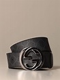 GUCCI: belt in GG supreme fabric - Black | Gucci belt 411924 KGDHX ...
