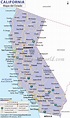 Mapa de California - Mapa Físico, Geográfico, Político, turístico y ...