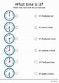 Telling the Time interactive worksheet for grade1 | Live Worksheets