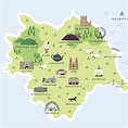 Map Of Yorkshire Print By Pepper Pot Studios | Map of yorkshire ...