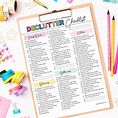 HUGE Declutter Checklist - Printable List to Help with Decluttering!