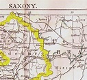 Saxony County England Map Antique Copper Engraving European