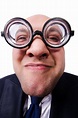 Funny Man with Glasses Isolated on White Stock Photo - Image of goofy ...