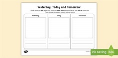 Yesterday, Today and Tomorrow Activity Sheet (teacher made)