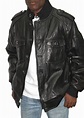 Coats Jackets Grand: Rocawear Leather Bomber Jacket-Black-3XL