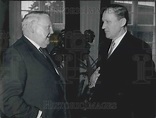 1957 Press Photo Soviet Ambassador Andrei Smirnow and Economic Ministe ...