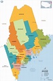 Maine County Map | County Map with Cities