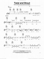 Twist And Shout sheet music (easy) for guitar solo (chords) (PDF)