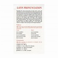 Catholic Book Accessory - Latin Pronunciation Guide | Leaflet Missal