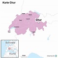 StepMap - Karte Chur - Landkarte für Schweiz