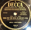 Mills Brothers – Who Put The Devil In Evelyn's Eyes / Beware (1953 ...