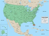 Miami mapa de estados UNIDOS - Miami en el mapa de estados UNIDOS ...