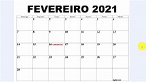 CALENDÁRIO FEVEREIRO 2021 COM FERIADOS, FASES DA LUA E ALGUMAS DATAS ...