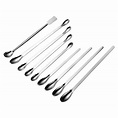 UKCOCO Lab Spatula,9 in 1 Stainless Steel Sampling Spoons Laboratory ...