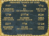 Primary names of God | Names of god, Learn hebrew, Bible facts