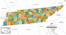 Tennessee County Map | County Map with Cities