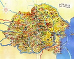 Grande detallado turística ilustrado mapa de Rumania | Rumania | Europa ...