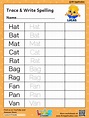 Spelling For Kindergarten Worksheet - Worksheets For Kindergarten