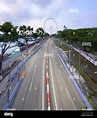 Singapore - 9 Sep 2019: the Marina Bay Street circuit is getting ready ...