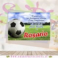 Invito Biglietto Digitale o Cartaceo Personalizzato a Tema Calcio ...